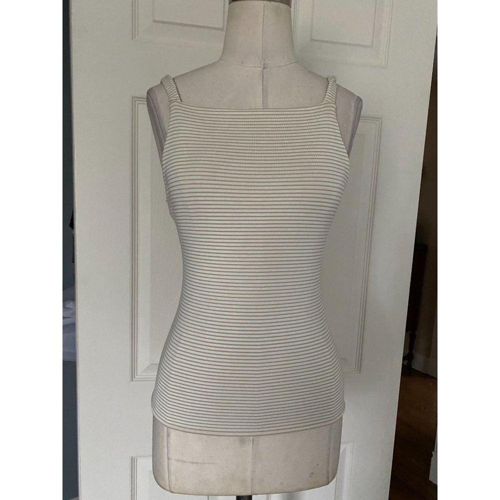 NWT Arden B white striped tank Small